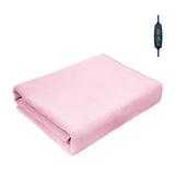 Maxbell Electric Heating Throw Plush Flannel Blanket for Elderly Outside Bedroom Pink