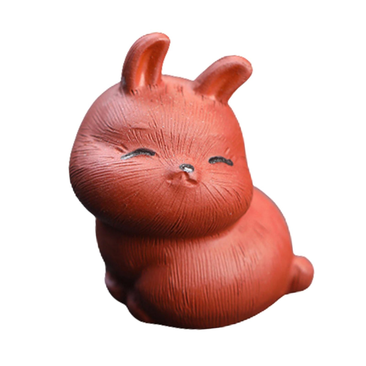 Maxbell Rabbit Figurine Tea Pet Sculpture Bunny Statue for Bedroom Table Centerpiece Red