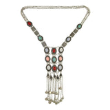 Maxbell Bohemian Pendant Necklace Sweater Chain Vintage Personalized for Women Girls Silver