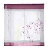 Max Liftable Roman Curtain Sheer Voile Window Valance Drape #2 Purple, 80x100cm