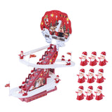 Maxbell Electric Climbing Ladder Toys Music Roller Coaster Toy for Party Home Decor 9Pcs Santa Claus