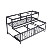 Maxbell 2 Tier Stainless Steel Storage Rack Shelf Glass Dispenser Metal Stand Base 6 Units - Aladdin Shoppers