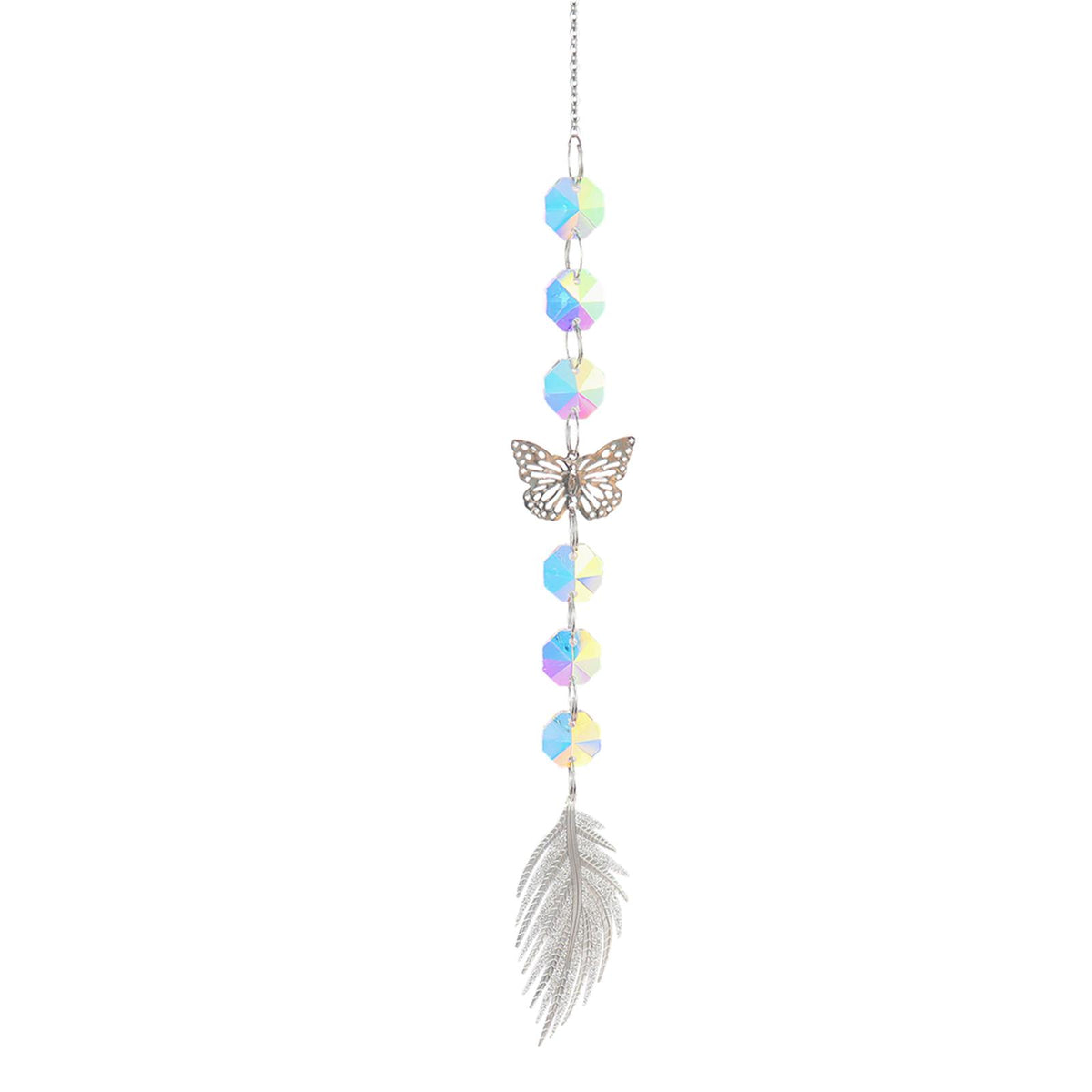 Maxbell Crystal Hanging Prisms Pendant with Chain Ornaments Sturdy Colorful Delicate C