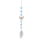 Maxbell Crystal Hanging Prisms Pendant with Chain Ornaments Sturdy Colorful Delicate C