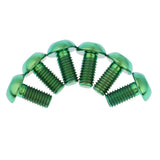 Maxbell 6pcs M5 x10/12mm Bike T25 Head Screw Disc Brake Rotor Bolts Green  M5×12mm