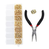 Max Jewelry Making Set Tool Findings Starter Plier Beading Accessories Gold