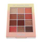 Maxbell 12 Color Matte Shimmer Eyeshadow Palette Waterproof Makeup Smoky Eye Shadow 03