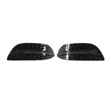 Maxbell 2 Pieces Fog Lamp Cover Set Replaces for Mercedes Benz C Class W205 With black bars