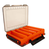 Maxbell Fishing Lure Tackle Box Fishing Bait Box Tackle Storage Box Case Container Orange 20.5x17x5cm