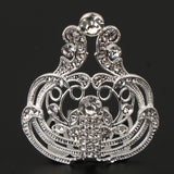 Max Sparkling Rhinestone Mini Crown Tiara Wedding Banquet Hair Jewelry Silver