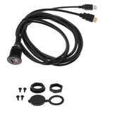 Max Car USB2.0 HDMI to HDMI USB2.0 AUX Extension Car Flush Mount Cable 2meter
