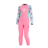 Maxbell One-piece Long Sleeve Girls Wetsuit Diving Suit Warm Snorkeling Surfing Pink XXL