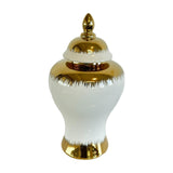 Maxbell Ceramic Flower Vase Storage Jar with Lid Handicraft for Party Desktop Modern 17.5x31.5cm