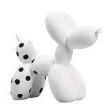 Maxbell Cute Resin Balloon Dog Sculpture Ornament for Bedroom Living Room Decoration White