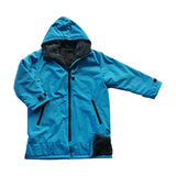 Maxbell Hooded Kids Changing Robe Jacket Suit Outwear Warm Rain Coat Surf Swim Parka Blue Gray