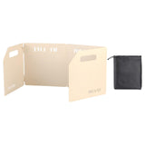 Maxbell Foldable Windshield Wind Protection W/ Carrying Bag for Backpacking Picnic 4 Plate White