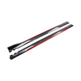 Maxbell Universal Car Side Skirts Extension splitters Body Kit Spare Parts Carbon Fiber Red