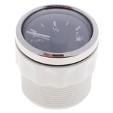 Maxbell 2" 52mm Universal Boat Marine Car Fuel Level Gauge E-1/2-F Stainless Bezel