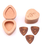 Max Guitar Pick Plectrum Wooden Box Musical Parts for Guitar Lover Note B