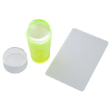 Maxbell Nail Art Stamper Head with Scraper Soft Head Silicone Manicure DIY Yellow