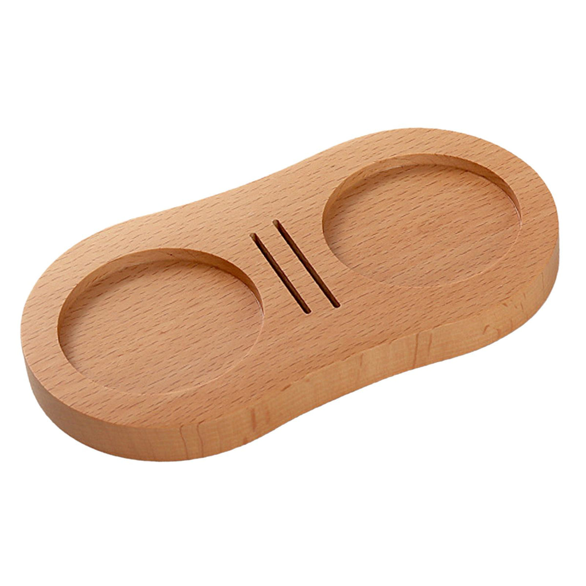 Maxbell Coffee Tamper Holder Coffeeware Mat for Espresso Machine 53mm Portafilter Wood