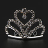 Maxbell Sparking Princess Crown Mini  Girl Tiara Hair Comb Headpiece   Silver