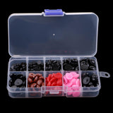 Max 330 Pieces Round Flat Eyes Triangle Nose Plastic Eyes for Dolls Making