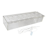Maxbell Acrylic Flower Vase Transparent Planter Pot for Desktop Dining Table Decor 35cmx10cmx6.5cm