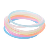 Maxbell 10x Fashion Silicone Luminous Bracelets Hair Ties Ropes Hand Rings Bangle