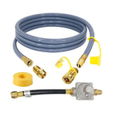 Maxbell 10 Feet Natural Gas BBQ Hose Gas Line for Pizza Oven Low Pressure Grill