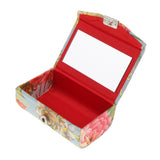 Max Brocade Lipstick Lip Gloss Case Carry Storage Box Lip Balm Holder w/ Mirror #G