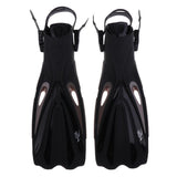 Maxbell Adult Long Snorkeling Swim Fins Flippers with Adjustable Heel L XL Black