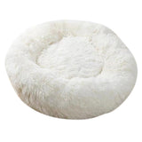 Maxbell Pet Dog Sleeping Bed Indoor Pet Round Cozy Comfort Bed Nest  White-40cm