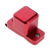 Maxbell Billiard Cue Chalk Case Holder Chalks Carrier Metal Box with Clip Red
