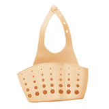 Maxbell Kitchen Sink Corner Hanging Drain Rack with Adjustable Button Khaki