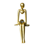 Maxbell Sitting Thinker Statue Abstract Figurine Creative Resin Crafts for Decor StyleA