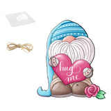 Maxbell Valentine's Door Hanging Decoration Backdrop Wall Decor for Yard Couple Blue Hat