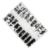 Maxbell 500 Pieces 18 Sizes Mini Screw Nuts Rust Proof Universal for Notebook Glass Style D