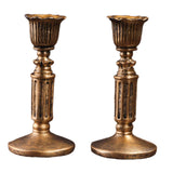 Maxbell Vintage Candle Holders Pillar Candles Iron for Dinner Table Holiday Party
