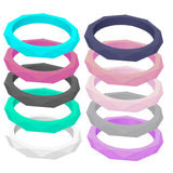 Max 10 Pcs Men Women Rubber Silicone Wedding Ring Band Sport Outdoor Gift 6Yard