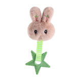 Maxbell Plush Spiny Dog Toys Puppy Soft with Squeakers Cute Stuffed Animal Plush Toy Light Brown Rabbits