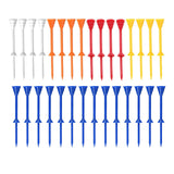 Maxbell 30Pcs Golf Tees Reusable Low Resistance Hitting Plastic Ball Holder Beginner 40mm