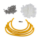 Max Maxb 100 Pack Rope Light P-Style Mounting Clips with Compatible Stainless 0.25 inch