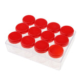 Max 20g 12 Slots Storage Box Case Organizer Carfts Jewelry Container Red