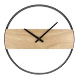 Maxbell Japanese Style Wooden Wall Clock Battery Operated for Dorm Bedroom Study