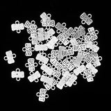 Maxbell 50 Pieces Spacer Connector Findings with 2 Holes Jewelry Making Craft