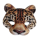 Maxbell Halloween Leopard Mask Animal Scary Half Face for Night Show Aldult