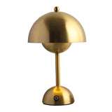 Maxbell USB Mushroom Bud Lamp Lamp LED Study Decorative Metal for Bar Living Room Gold