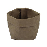 Max Washable Kraft Paper Storage Bag Succulent Plant Pot 10x10x20cm Olive Green