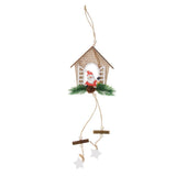 Max Christmas Wooden House Tree Ornament Pendant Hanging Home Decor Santa Claus